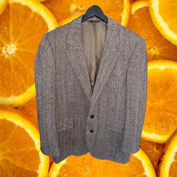 Stafford Harris Tweed‎ Tan and Black Blazer